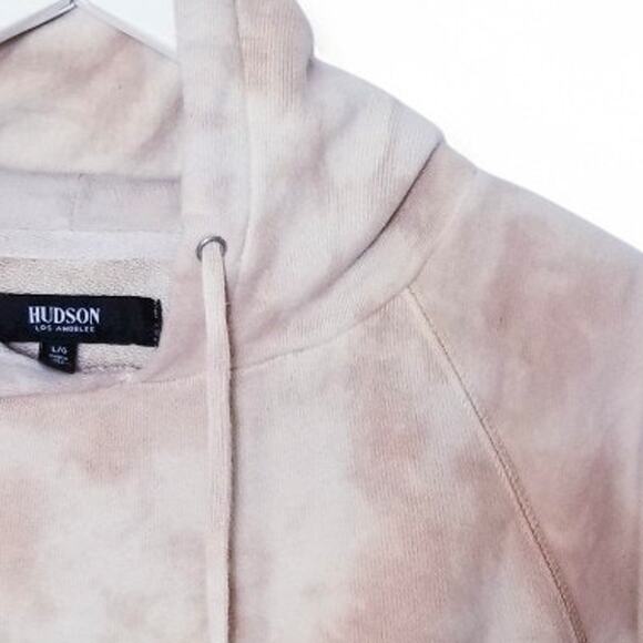 HUDSON JEANS Los Angeles Live-In Tie Dye 100% Cotton Hoodie Sweatshirt - L - Picture 3 of 8